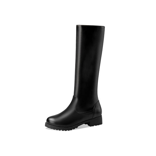 Women Side Zippers Mid Calf Boots