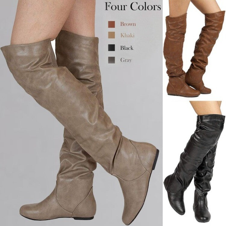 Women Inside Heighten Wedge Heel Over the Knee Boots