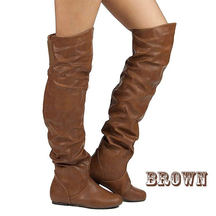 Women Inside Heighten Wedge Heel Over the Knee Boots