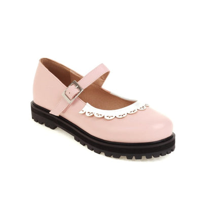 Woman Platform Flats Mary Jane Shoes