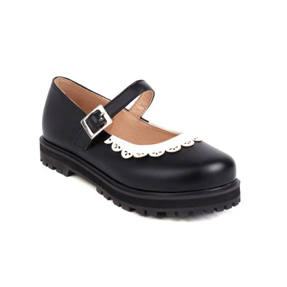 Woman Platform Flats Mary Jane Shoes