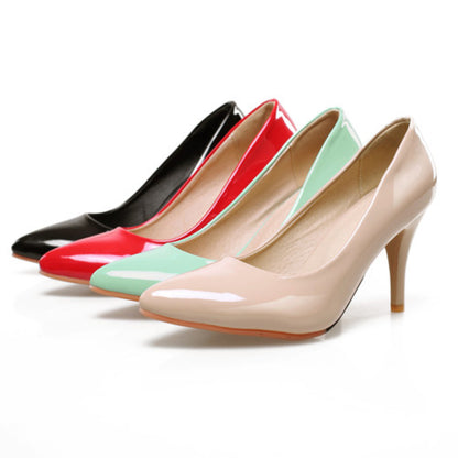 Woman Patent Leather High Heels Stiletto Pumps