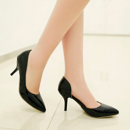 Woman Patent Leather High Heel Pumps