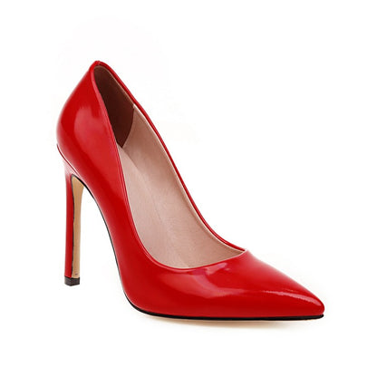 Woman Patent Leather High Heel Stiletto Pumps