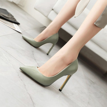 Woman Patent Leather High Heel Stiletto Pumps