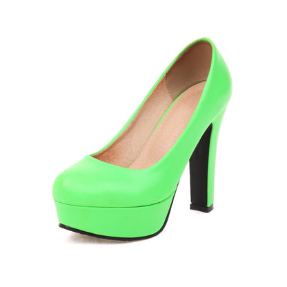 Andy Color Sparkling High Heel Platform Pumps