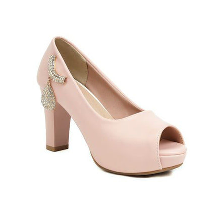 Women's Peep Toe High Heels Sandals